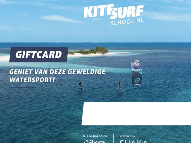 Visual representation of a kitesurf gift card