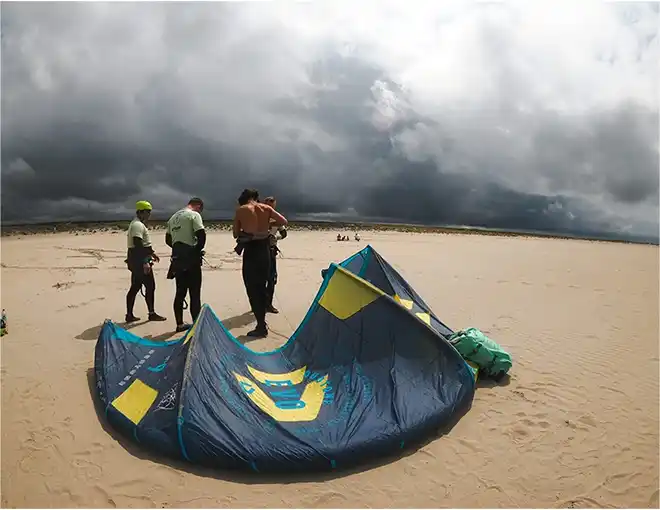 Zandmotor, wind conditions, iko meaning, kitesurfschool, teaching first lesson of kitesurf